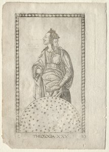 Théologie de la série Tarocchi, série C : Arts Libéraux, #30, avant 1467 - Master of the E Series Tarocchi
