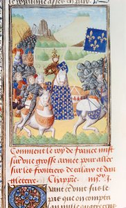 Le roi Charles VI (1366-1422) de France mène une expédition contre Calais, de la partie 2 Volume IV des 
