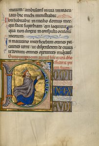 Initiale D : David en prière - Master of the Ingeborg Psalter