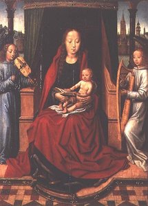 Madonna et Enfant avec Deux Anges Musiciens - Master of The Legend of St. Lucy
