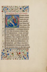 Initial O : La Pietà avec saint Jean l