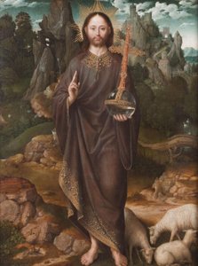 Dutch : Christus als Salvator Mundi Salvator Mundi dans un paysage
