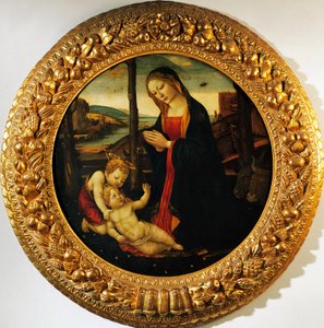 Madone et Enfant avec le petit Saint Jean-Baptiste - Master of the Miller Tondo (attr. to)