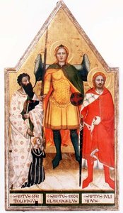 Saint Michel Archange avec Saint Barthélemy et Saint Julien - Master of the Rinuccini Chapel