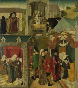 Sainte Élisabeth de Hongrie soignant les malades à Marburg, mort de Sainte Élisabeth, aile droite intérieure d