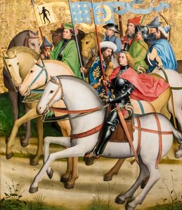 Les Rois mages et leur suite, vers 1450/55 (Tempera et huile sur épicéa)