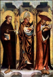 Saint Gilles, Saint Grégoire et Saint Jérôme, vers 1380, 1955