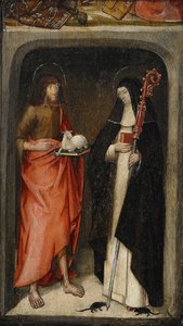 Saint Jean-Baptiste et Sainte Gertrude de Nivelles, 1480 - Master of the View of St. Gudule