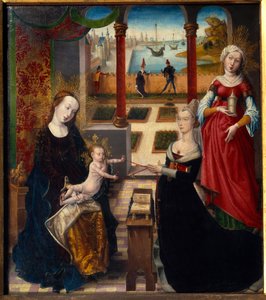 Vierge et Sainte Marie Madeleine Peinture du Maître de la Vue de Sainte-Gudule (15ème siècle) 1475 Liège, musée des Beaux-Arts