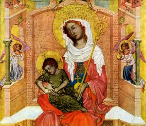 Madone de Kladsko, détail, vers 1350 - Master of the Vyssi Brod Altar