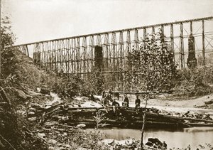 Pont de Falling Water, chemin de fer de Nashville et Chattanooga, 1861-65 - Mathew B. Brady