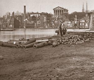 Ruines de Richmond, Virginie (photo n/b)
