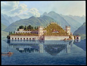Les jardins en terrasses, Isola Bella, Lac Majeur, Italie, 1819 - Mathias Gabriel Lory