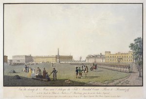 Vue du Champ de Mars et du Palais de Marbre à Saint-Pétersbourg, 1804 - Mathias Gabriel Lory