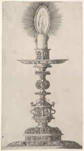 Chandelier avec bougie allumée de: Insigne Ac Plane Novum Opus Cratero graphicum - Mathias Zundt