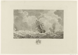 Flotte néerlandaise dans la tempête, 1784 - Mathias de Sallieth