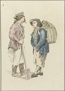 Deux paysans en conversation - Mathias de Sallieth