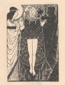 Femme aveuglée entre deux figures - Mathieu Lauweriks