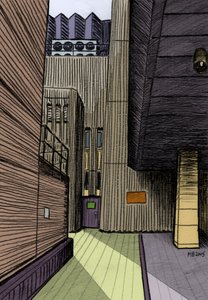 Hopton Street, SE1, 2015 (crayon, numérique)