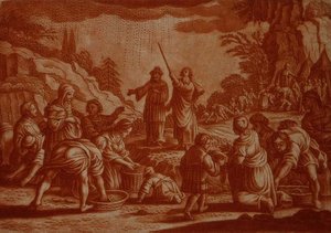 Les Israélites ramassant la manne, illustration d