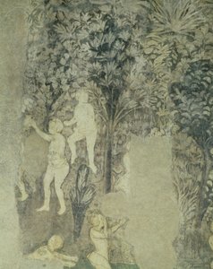 Hommes se baignant (détail du schéma décoratif dans la Salle des Papes) - Matteo Giovanetti