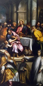La Cène avec Saint Apollinaire et Saint Lorenzo Giustiniani, fin du 16e début du 17e siècle - Matteo Ingoli
