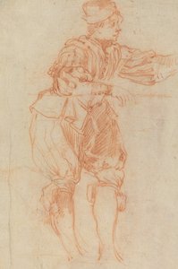 Homme appuyé sur une rampe [verso]