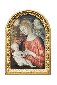 Madone et Enfant avec des anges, saint Jean-Baptiste et saint Jérôme - Matteo di (c.1430 95) Giovanni
