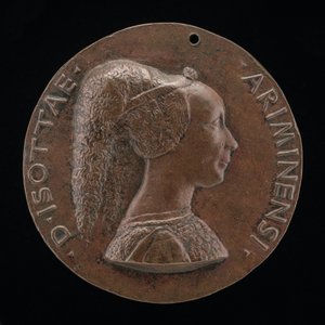 Isotta degli Atti, 1432-1474, maîtresse en 1446, puis épouse après 1453, de Sigismondo Malatesta [avers] - Matteo di Andrea de Pasti