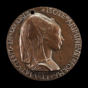 Isotta degli Atti, 1432-1474, maîtresse 1446, puis épouse après 1453, de Sigismondo Malatesta [avers] - Matteo di Andrea de Pasti