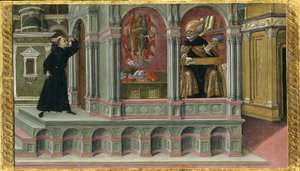 Vision de saint Augustin de saints Jérôme et Jean-Baptiste - Matteo di Giovanni di Bartolo