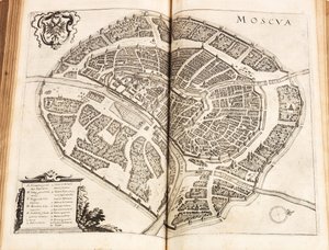 Carte de Moscou. De : Newe Archontologia cosmica par Johann Ludwig Gottfried, 1646