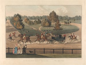 Coaching : Sa Majesté le roi George IV en voyage - Vue de Hyde Park - Matthew Dubourg