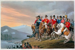 Le Duc de Wellington et son état-major traversant la Bidassoa et entrant en France, 1813-1816 - Matthew Dubourg