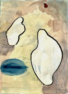 Du Serie Douce Le Matin 3, 2021 (aquarelle et fusain) - Matthew Hilton