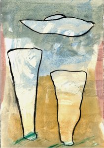 Du Serie Douce Le Matin 5, 2021 (aquarelle et fusain) - Matthew Hilton