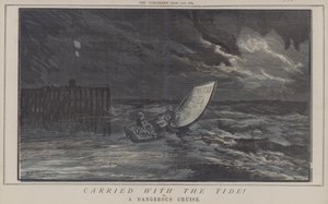 Emporté par la marée ! ou, une croisière dangereuse (lithographie en couleur)