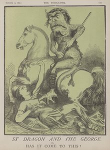 Saint Dragon et le George ou, En est-on arrivé là ? (lithographie en couleur) - Matthew