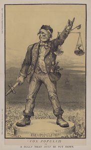 Vox Populi (?) ou, Un tyran qui DOIT être abattu (lithographie en couleur)