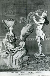 La coiffure extravagante, ou la dame à plumes, 1776