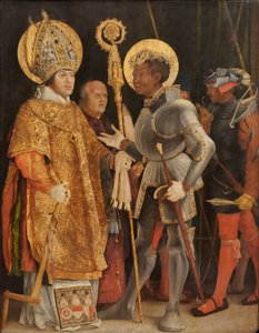 Rencontre de saint Érasme et de saint Maurice - Matthias Grünewald