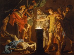 Mucius Scaevola en présence de Lars Porsenna