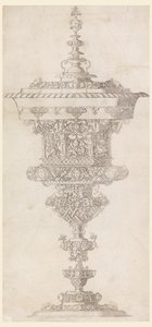 Coupe debout avec couvercle, de "Novum opus cratero graphicum..." - Matthias Zündt