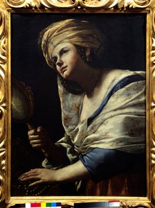 Vanité : Femme avec turban et miroir - Mattia Preti
