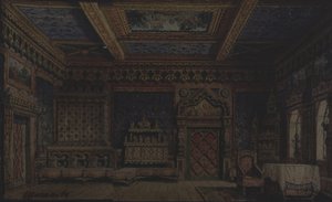 Décor de scène pour la pièce de théâtre La Mort d