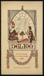 Illustration de couverture pour le catalogue de chapeaux publié par Delion, Paris, en 1908 - Maurice Berty