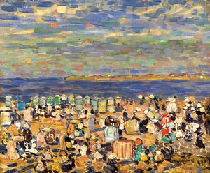 Plage à Saint-Malo, vers 1907 - Maurice Brazil Prendergast