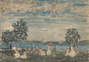 Figures sur une plage - Maurice Brazil Prendergast