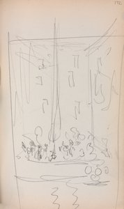 Carnet de croquis italien : Bateau avec figures page 172, 1898-1899 - Maurice Brazil Prendergast