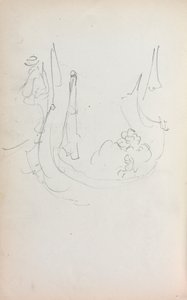 Carnet de croquis italien : Gondole page 35 - Maurice Brazil Prendergast
